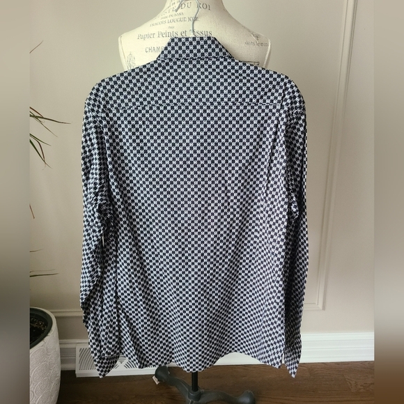 Michael Kors Black and White Men's  Logo Print Shirt Sz.L - Picture 6 of 7